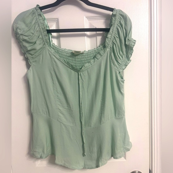 URBAN Romantics Tops - Urban Romantics Mint Peasant Top